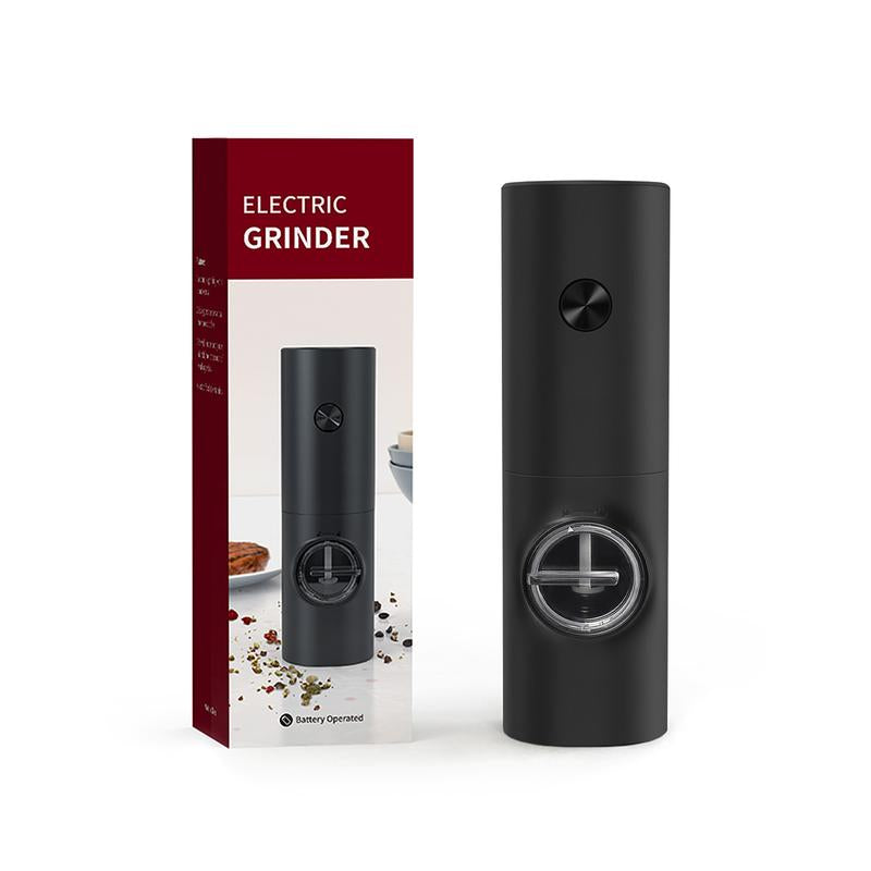 Electric Pepper Grinder, 2Pcs Corporategiftpro Battery Operated Salt Grinder with LED Light, Refillable Pepper Mill, Automatic Salt and Pepper Shaker for Kitchen Restaurant Ceramic Seasoning