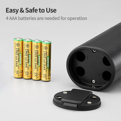 Electric Pepper Grinder, 2Pcs Corporategiftpro Battery Operated Salt Grinder with LED Light, Refillable Pepper Mill, Automatic Salt and Pepper Shaker for Kitchen Restaurant Ceramic Seasoning