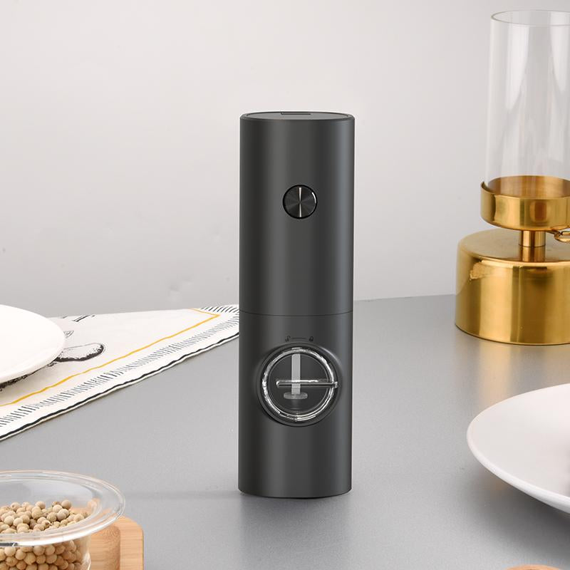 Electric Pepper Grinder, 2Pcs Corporategiftpro Battery Operated Salt Grinder with LED Light, Refillable Pepper Mill, Automatic Salt and Pepper Shaker for Kitchen Restaurant Ceramic Seasoning